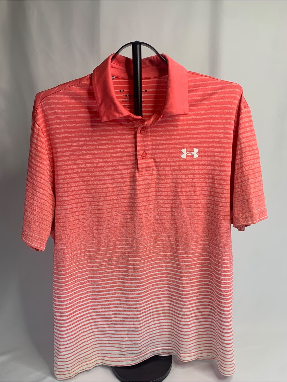 Under Armour Coral Ombre Stripe Polo